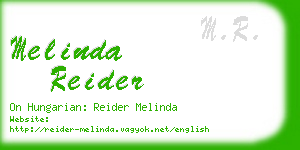 melinda reider business card